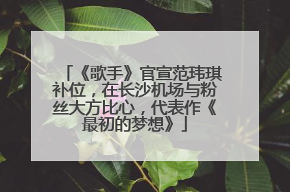 《歌手》官宣范玮琪补位，在长沙机场与粉丝大方比心，代表作《最初的梦想》
