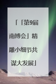 「第9届南博会」精雕小细节共谋大发展