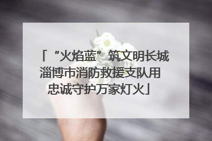 “火焰蓝”筑文明长城 淄博市消防救援支队用忠诚守护万家灯火