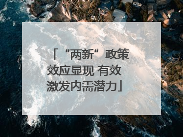 “两新”政策效应显现 有效激发内需潜力