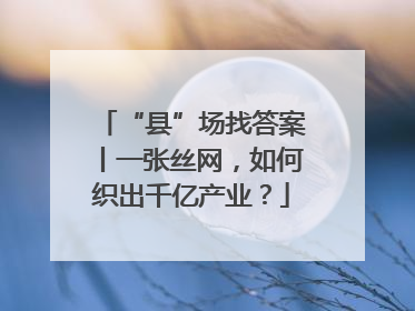 “县”场找答案丨一张丝网，如何织出千亿产业？