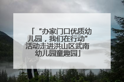 “办家门口优质幼儿园，我们在行动”活动走进洪山区武南幼儿园童趣园