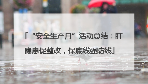 “安全生产月”活动总结：盯隐患促整改，保底线强防线
