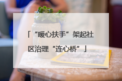 “暖心扶手”架起社区治理“连心桥”