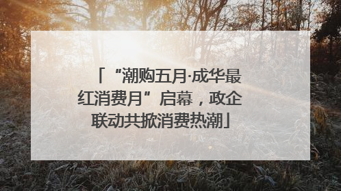 “潮购五月·成华最红消费月”启幕，政企联动共掀消费热潮
