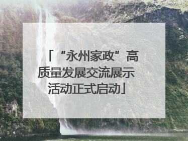 “永州家政”高质量发展交流展示活动正式启动