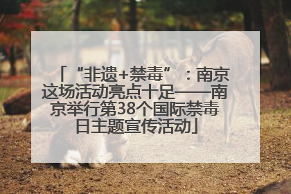 “非遗+禁毒”：南京这场活动亮点十足——南京举行第38个国际禁毒日主题宣传活动