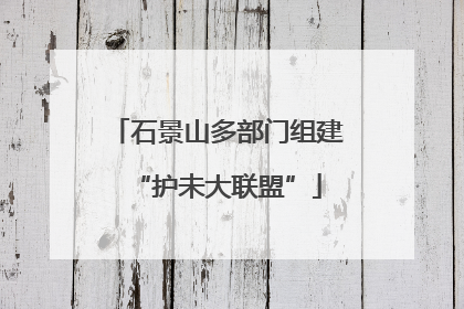 石景山多部门组建“护未大联盟”