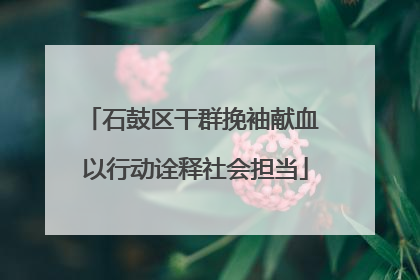 石鼓区干群挽袖献血 以行动诠释社会担当