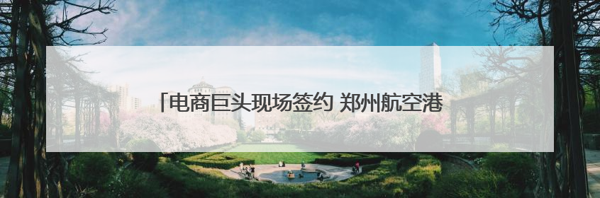 电商巨头现场签约 郑州航空港加速驶向“丝路电商”新蓝海