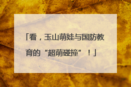 看，玉山萌娃与国防教育的“超萌碰撞”！