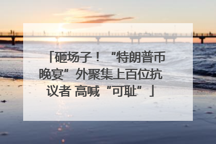 砸场子！“特朗普币晚宴”外聚集上百位抗议者 高喊“可耻”