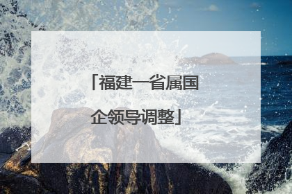 福建一省属国企领导调整