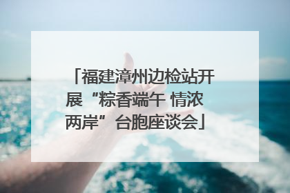 福建漳州边检站开展“粽香端午 情浓两岸”台胞座谈会