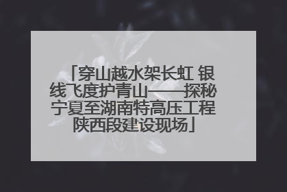 穿山越水架长虹 银线飞度护青山——探秘宁夏至湖南特高压工程陕西段建设现场