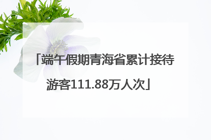 端午假期青海省累计接待游客111.88万人次