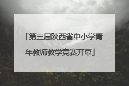 第三届陕西省中小学青年教师教学竞赛开幕