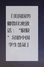 美国国务卿鲁比奥放话：“狠狠”吊销中国学生签证