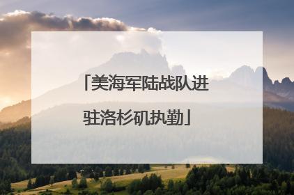 美海军陆战队进驻洛杉矶执勤