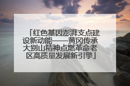红色基因澎湃支点建设新动能——黄冈传承大别山精神点燃革命老区高质量发展新引擎