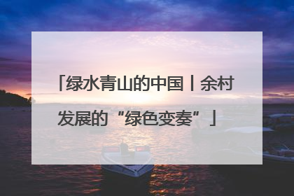 绿水青山的中国丨余村发展的“绿色变奏”