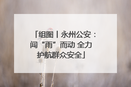 组图丨永州公安：闻“雨”而动 全力护航群众安全