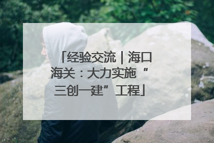 经验交流｜海口海关：大力实施“三创一建”工程