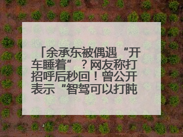 余承东被偶遇“开车睡着”？网友称打招呼后秒回！曾公开表示“智驾可以打盹”引争议