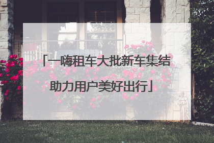 一嗨租车大批新车集结 助力用户美好出行