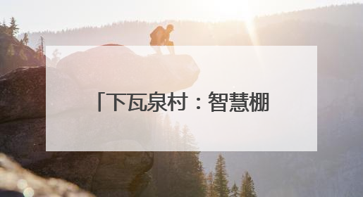 下瓦泉村：智慧棚种出“共富菜”