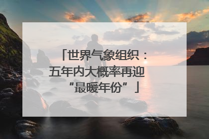 世界气象组织：五年内大概率再迎“最暖年份”