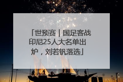 世预赛｜国足客战印尼25人大名单出炉，刘若钒落选