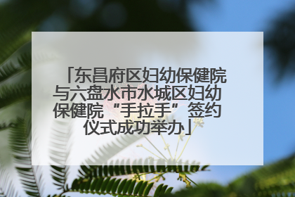 东昌府区妇幼保健院与六盘水市水城区妇幼保健院“手拉手”签约仪式成功举办