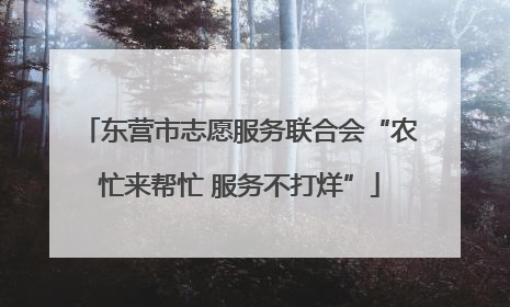 东营市志愿服务联合会“农忙来帮忙 服务不打烊”