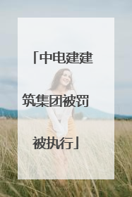 中电建建筑集团被罚被执行