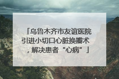 乌鲁木齐市友谊医院引进小切口心脏换瓣术，解决患者“心病”