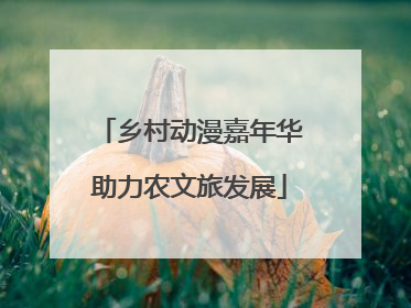 乡村动漫嘉年华助力农文旅发展