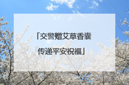 交警赠艾草香囊 传递平安祝福