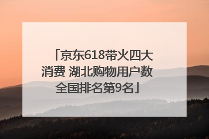 京东618带火四大消费 湖北购物用户数全国排名第9名