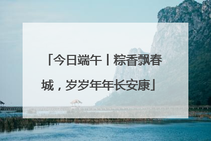 今日端午丨粽香飘春城，岁岁年年长安康