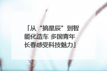 从“摘星辰”到智能化造车 多国青年长春感受科技魅力