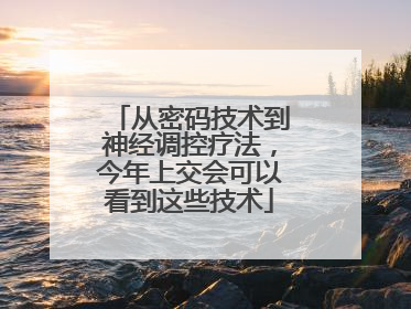 从密码技术到神经调控疗法，今年上交会可以看到这些技术