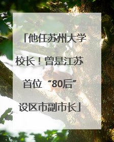 他任苏州大学校长！曾是江苏首位“80后”设区市副市长