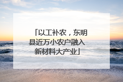 以工补农，东明县近万小农户融入新材料大产业