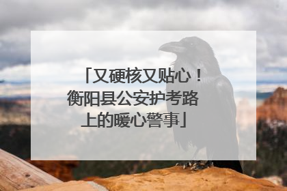 又硬核又贴心！衡阳县公安护考路上的暖心警事