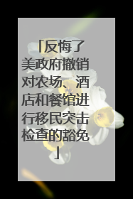 反悔了 美政府撤销对农场、酒店和餐馆进行移民突击检查的豁免