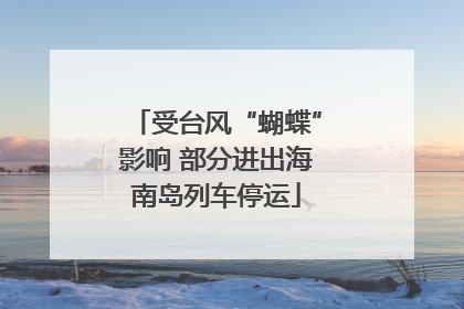 受台风“蝴蝶”影响 部分进出海南岛列车停运