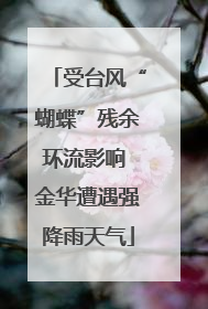 受台风“蝴蝶”残余环流影响 金华遭遇强降雨天气