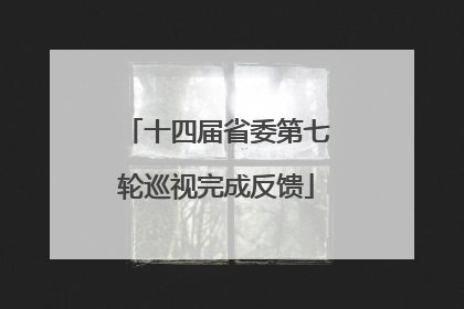 十四届省委第七轮巡视完成反馈