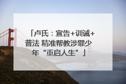 卢氏：宣告+训诫+普法 精准帮教涉罪少年“重启人生”